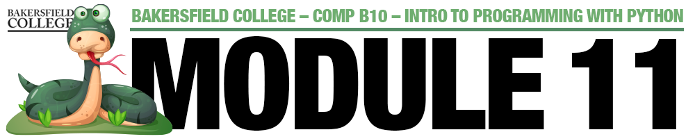 Module 11 - Python Modules Header